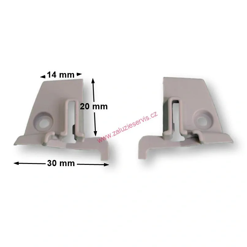 Koncovky vodících lišt roletky Velux