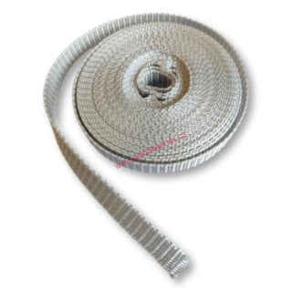 Popruh k venkovní roletě - šedo-bílý